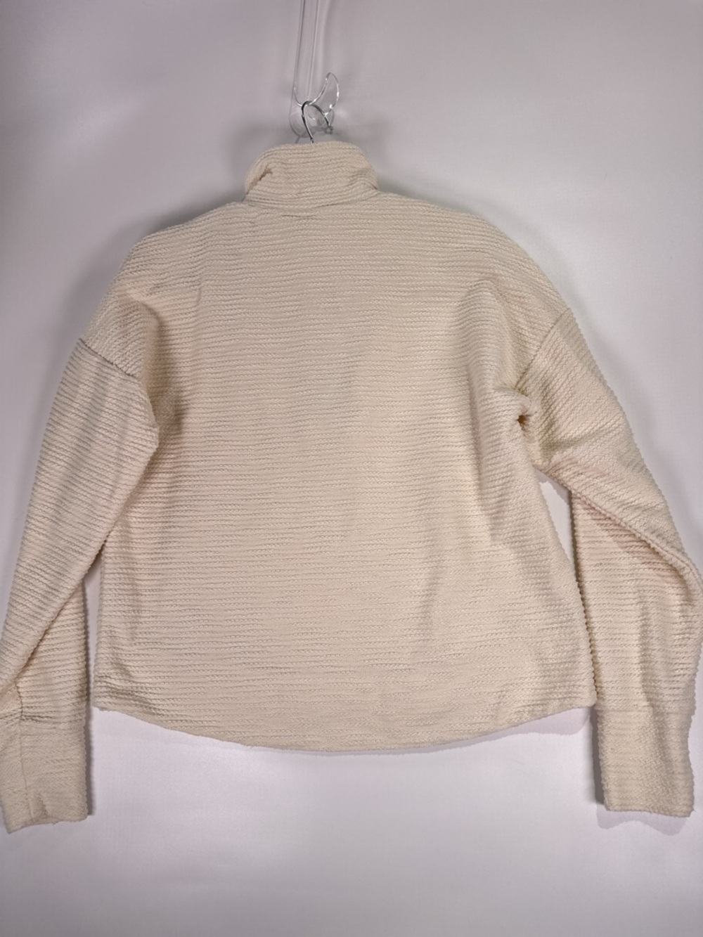Sweaty Betty Rest Up Half Zip Pullover Textured Cream Ivory US 4 XS - Picture 4 of 13